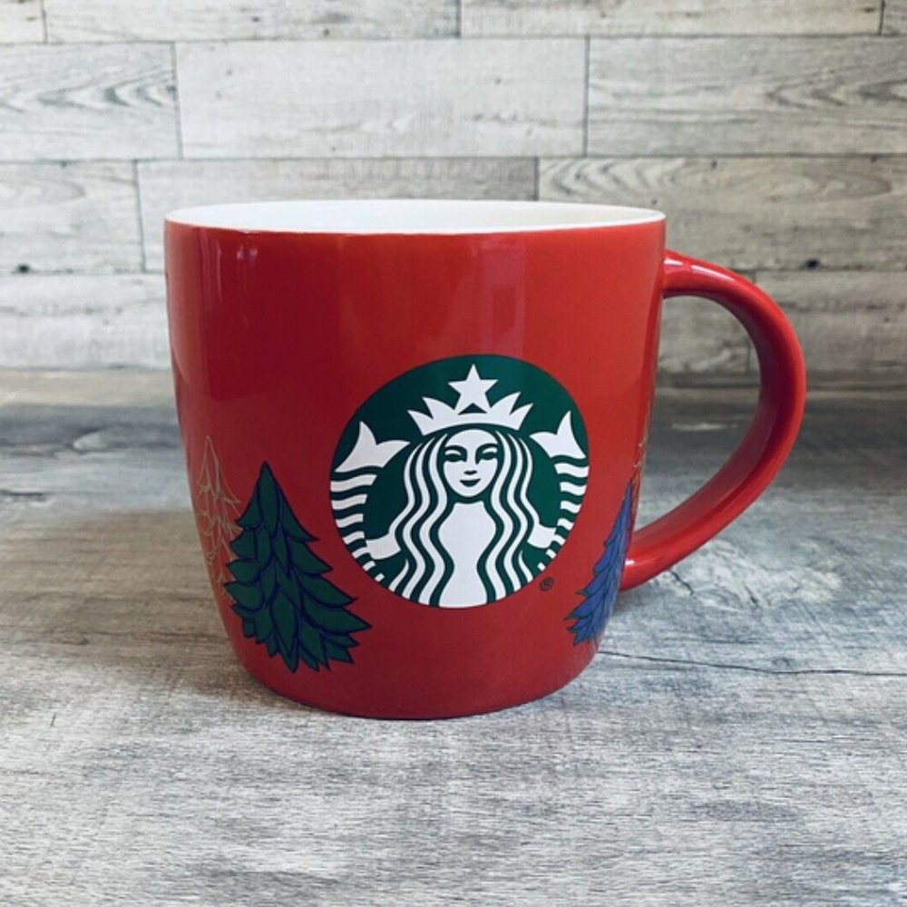 Starbucks 2020 Christmas Holiday Christmas trees 18oz Coffee Mug